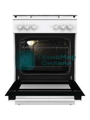 Плита комбинированная Gorenje GK6A20WF белый, конфорок 4 газовых, духовка 65 л, 60 см x 85 см x 60 см