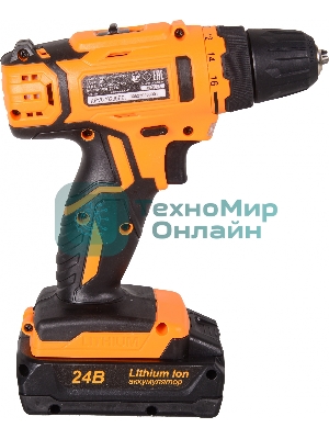 Дрель-шуруповерт аккумуляторная Вихрь ДА-24Л-2к 72/14/18, Аккумуляторная, 24В