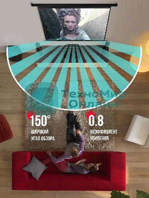 Экран для проектора S'OK Apollo SGPSMT-295x184A-BK бокового натяжения, звукопрозрачный, черный