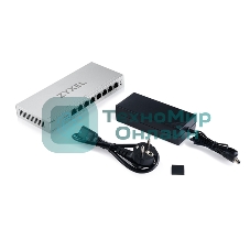 Коммутатор ZYXEL Web-managed Gigabit PoE Switch Zyxel GS1200-8HPv3, 8xRJ-45: 1G (4xPoE+), 68W PoE budget, desktop, fanless