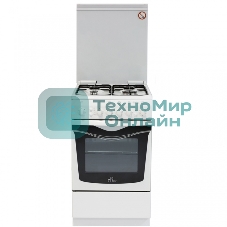 Плита комбинированная De Luxe 506040.00ГЭ (КР) ЧР белый, конфорок 4 шт, духовка 54 л, 50 см x 85 см x 60 см