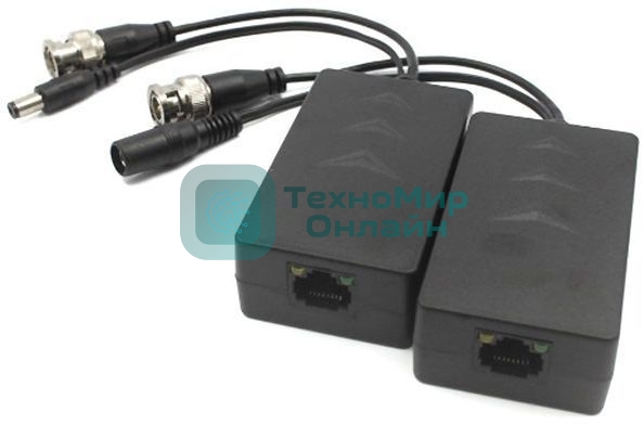 Приемопередатчик 1-канальный пассивный HDCVI/TVI/AHD видеосигнала по витой паре вместе с питанием