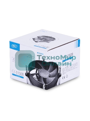 Кулер для процессора DEEPCOOL CK-11508 PWM черный, 92 мм, алюминий, 2200 об/мин, 30.1 дБ, 4 pin, 65 Вт, 70 мм