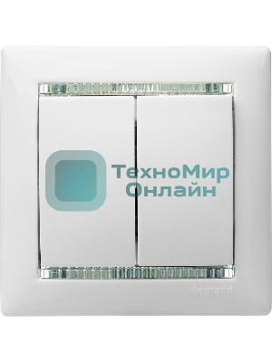 Выключатель Valena двойной выключатель/белый