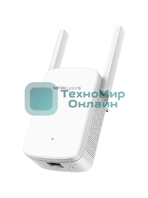 Усилитель сигнала Mercusys ME30 AC1200 Wi-Fi Range Extender, 300 Mbps at 2.4 GHz + 867 Mbps at 5 GHz, 1 x 10/100 LAN, 2× Fixed External Antennas, Wall Plugged, WPS/Reset Button, Signal Indicator, Range Extender/Access Point mode, Adaptive Path Selection