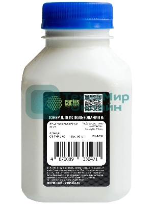 Тонер Cactus CS-THPU-60 черный флакон 60гр. для принтера HP CB435/CE285ACF283A/CF244A (для совместимых картриджей)
