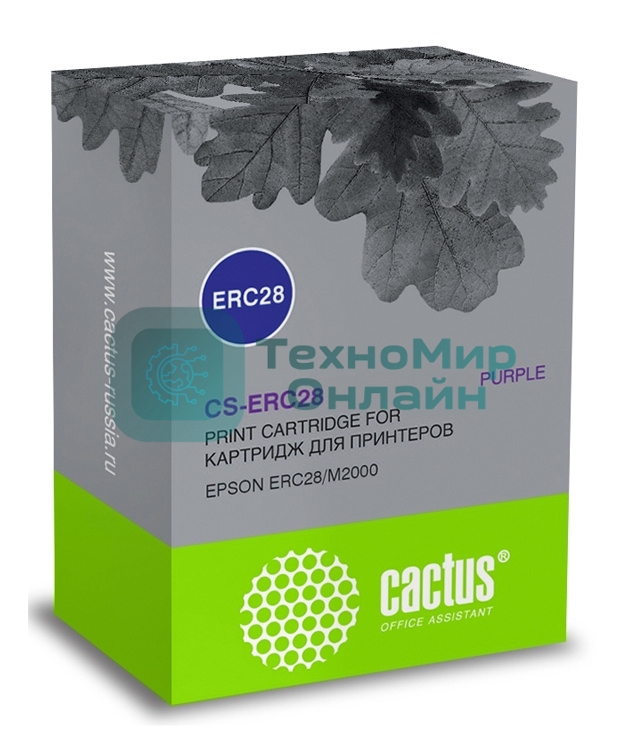 Картридж матричный Cactus CS-ERC28 фиолетовый 12.7мм, 3.1м, 2 000 000 знаков для Epson ERC28/M2000
