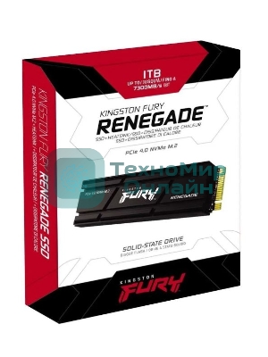 Накопитель SSD Kingston Fury Renegade, 1Tb, PCIe 4.0 x4, M.2 2280, NVMe, R/W 7300/6000, с радиатором