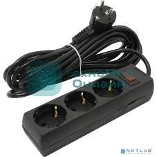 Сетевой фильтр ExeGate EX279352RUS EC-3-5B (3 розетки, 5 м, евровилка, черный)