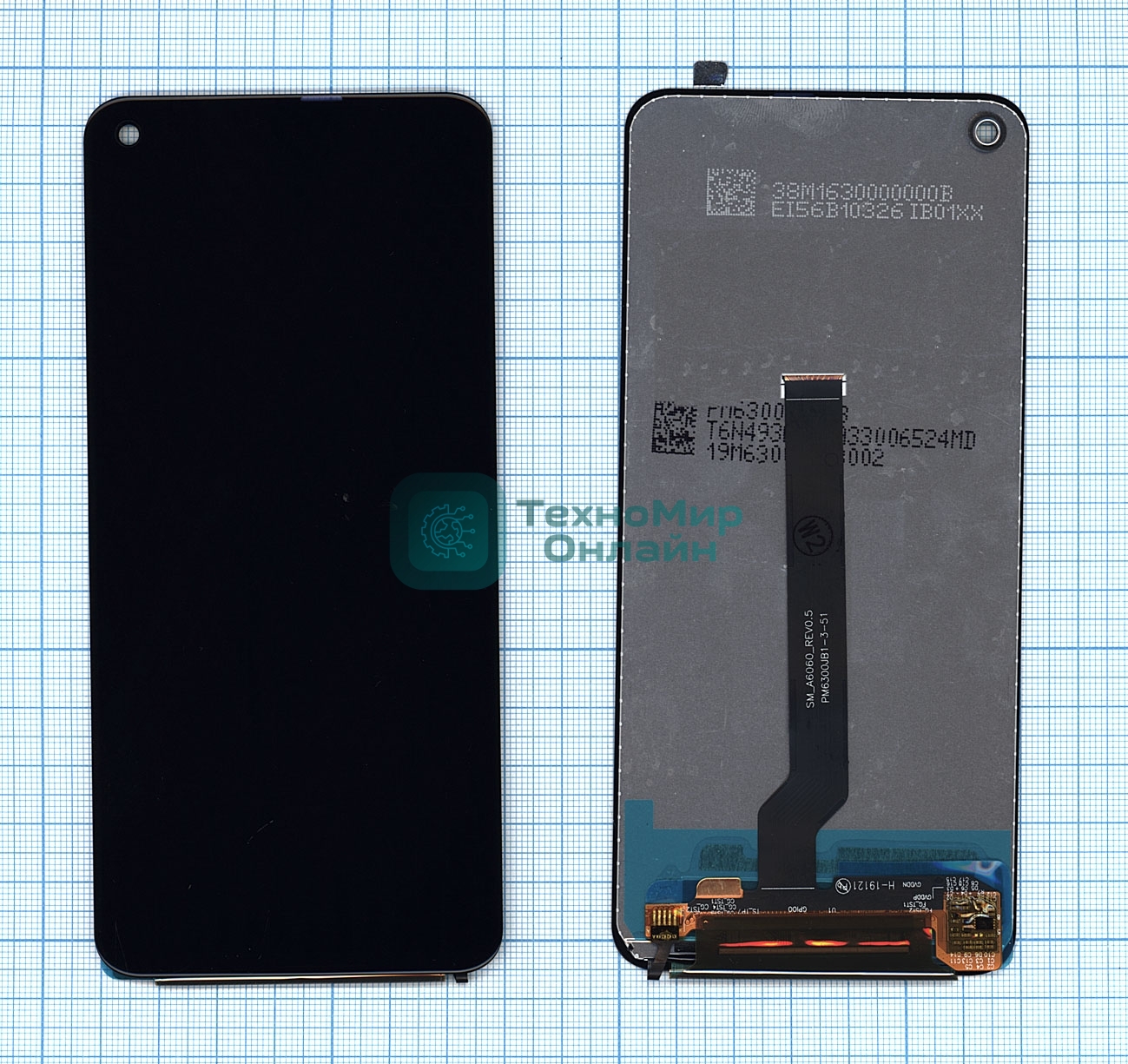 Дисплей для Samsung Galaxy A60 SM-A606 в сборе с тачскрином (OLED) черный