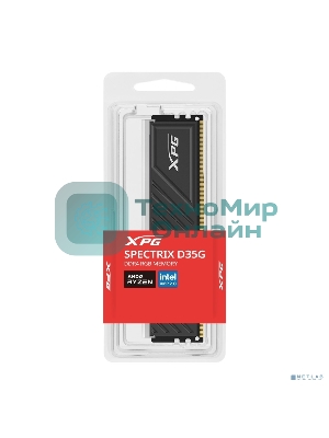 Оперативная память XPG Spectrix D35G RGB, DDR4, 16GB (1x16GB), 3200MHz, CL16, DIMM, с радиатором, RGB, черный