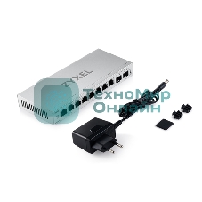 Коммутатор ZYXEL Web-managed Gigabit Switch Zyxel GS1200-10v3, 8xRJ-45: 1G, 2xSFP, desktop, fanless