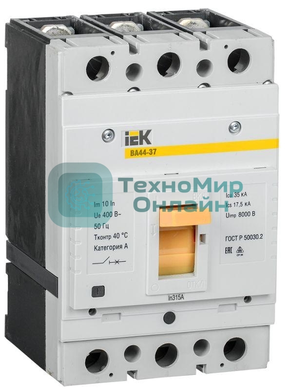 Выключатель автоматический 3п 315А 35кА ВА44-37 IEK SVA4410-3-0315-35