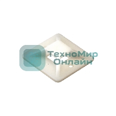Самоклеющаяся площадка для крепления стяжек ExeGate EX293145RUS STM3030W-100 (30х30 мм, halogen free, -40°C - +85°C, белая, 100 шт)
