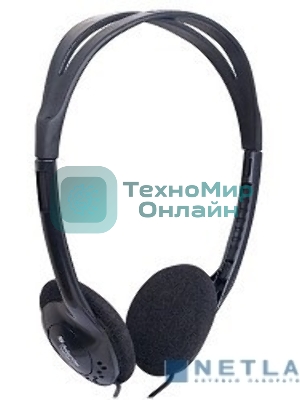 Наушники проводные Defender Aura 101 черный, накладные, 2 x Jack 3.5 мм