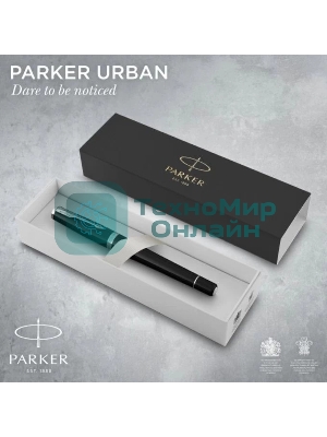 Ручка перьевая Parker Urban Core F309 (CW1931592) Muted Black CT F сталь нержавеющая подар.кор.