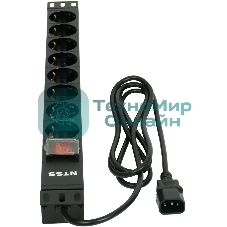 Блок распределения питания NTSS NTSS-PDU-DA1017 гор.размещ. 8xSchuko базовые 10A C14 2м