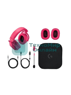 Гарнитура беспроводная/проводная игровая Logitech G Pro X 2 Wireless, розовый 981-001275