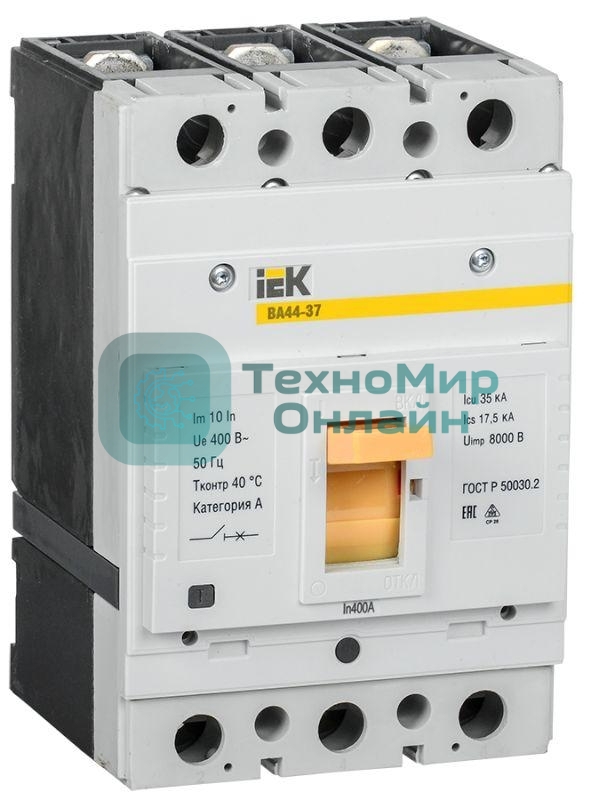 Выключатель автоматический 3п 400А 35кА ВА44-37 IEK SVA4410-3-0400-35