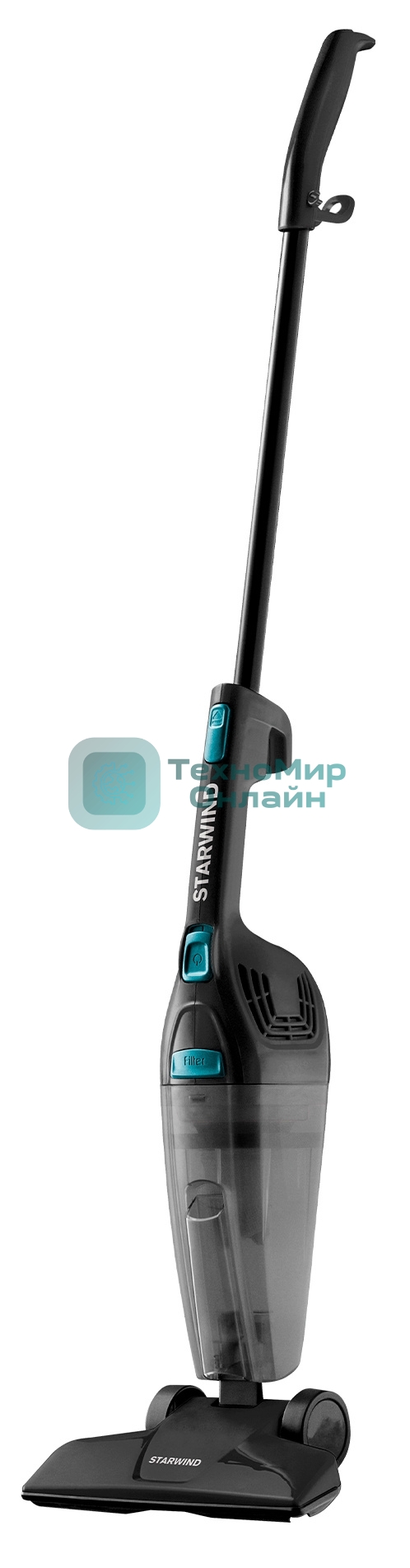 Пылесос вертикальный Starwind SCH1550 черный, питание от сети, 120 Вт, уборка сухая, пылесборник 1 л