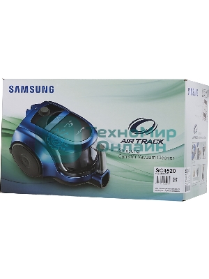 Пылесос Samsung VCC4520S36 синий/черный, 350/1600 Вт, уборка сухая, пылесборник контейнер 1.3 л