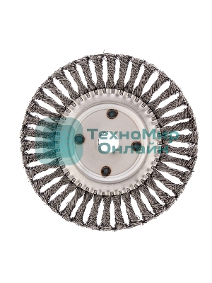 Щетка для УШМ Сибртех, 200 мм, посадка 22,2 мм, Плоская, крученая проволока 0,5 мм