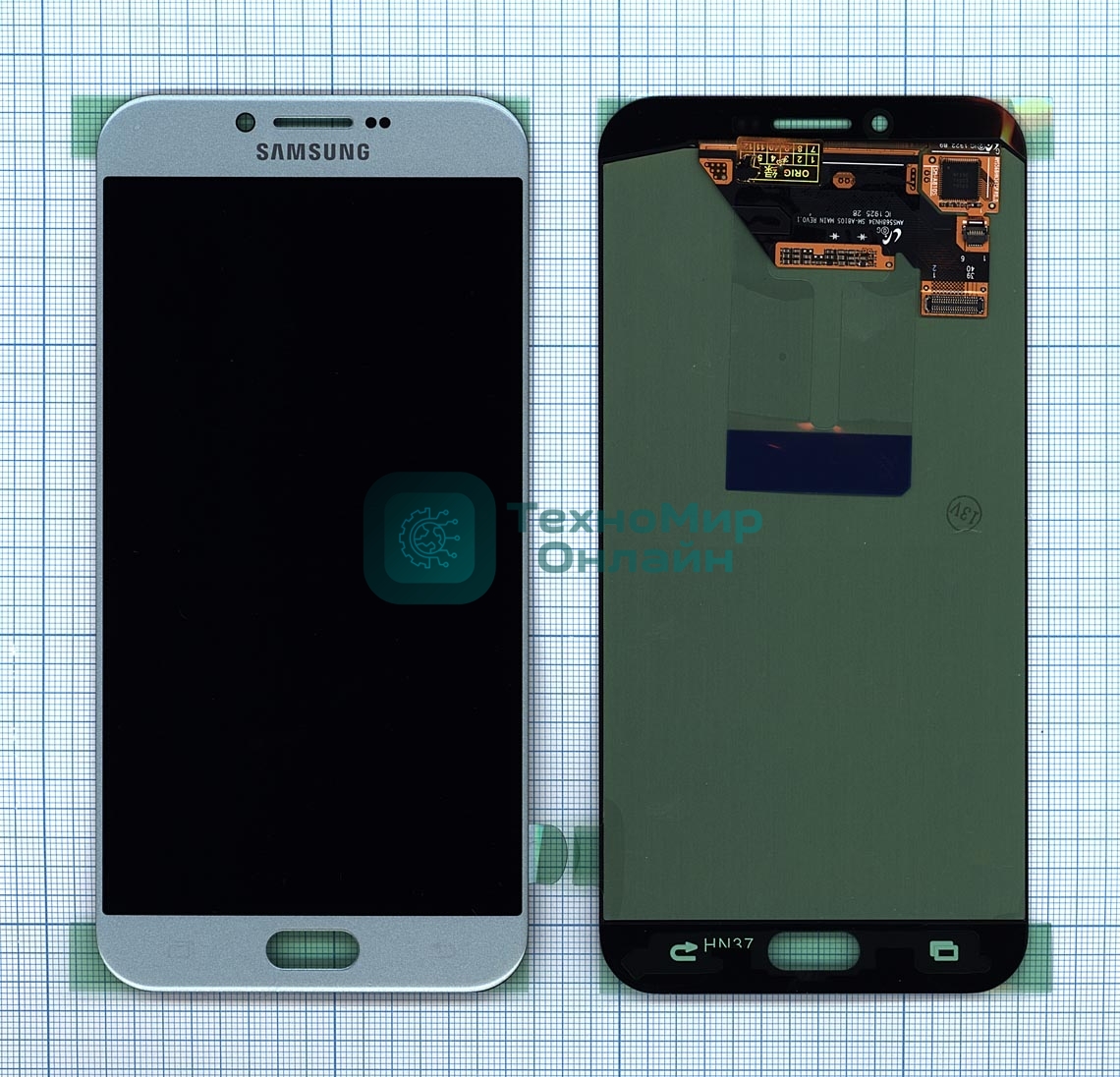 Дисплей для Samsung Galaxy A8 (2016) SM-A810F голубой