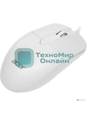 Мышь проводная Acer OMW300 белый, 1200 dpi, USB, кнопки - 3