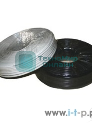 Кабель Gembird телефонный 100м (4-х жильный, 2 пары, плоский) черный