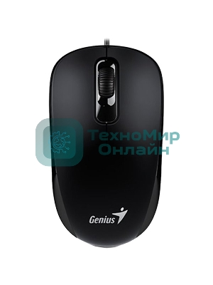 Мышь проводная Genius DX-110 черный, 1000 dpi, USB, кнопки - 3