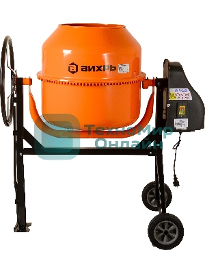Бетономешалка Вихрь БМ-180 (74/1/4) 800 Вт, 180 л, чугунный венец, 32 об/мин