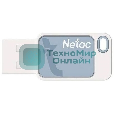 Флешка USB Netac UA31 (NT03UA31N-016G-20BL), 16Gb, USB 2.0, R/W 110/45, синий/белый