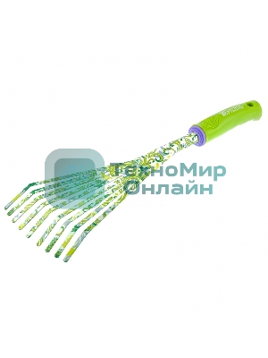 Грабли веерные 9-зубые Palisad, 130х415 мм, стальные, пластиковая рукоятка