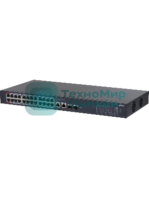 Коммутатор Dahua DH-CS4228-24GT-375 (L2) 24x1 Гбит/с 2xКомбо (1000BASE-T/SFP) 2SFP 24PoE 375W управляемый