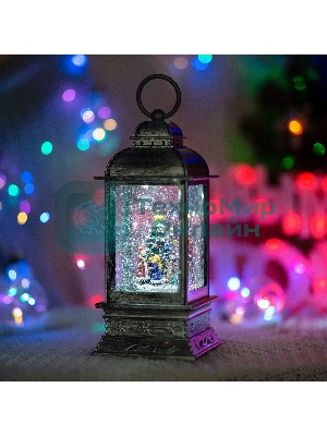 Декоративный фонарь Neon-night с эффектом снегопада и подсветкой 