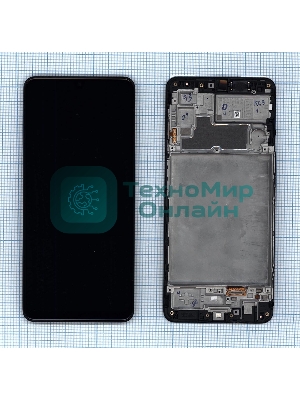 Дисплей для Samsung Galaxy M22 SM-M225F в сборе с тачскрином и рамкой OLED черный