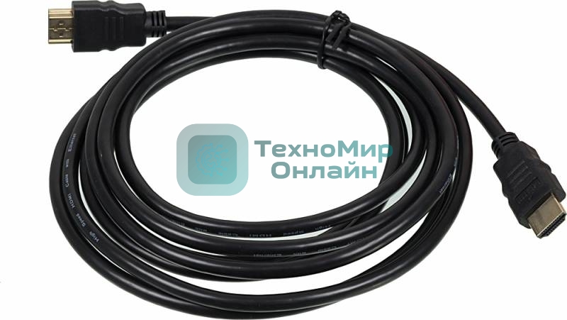 Кабель аудио-видео High Speed ver.1.4 HDMI (m)/HDMI (m) 3м. позолоченные контакты черный