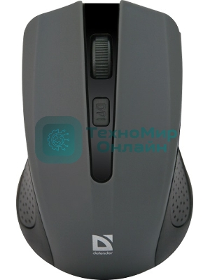 Мышь беспроводная Defender Accura MM-935 серый, 1600 dpi, радиоканал, USB, кнопки - 4
