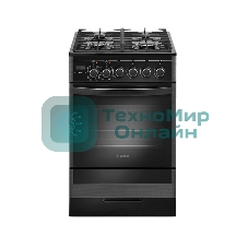 Плита комбинированная Gefest ПГЭ 5502-03 0044 черный, конфорок 4 газовых, духовка 55 л, 50 см x 85 см x 58.5 см