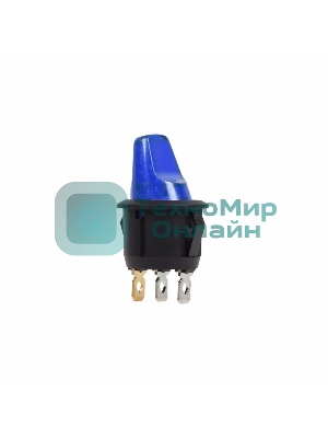 Выключатель клавишный Rexant круглый 250V 6А (3с) ON-OFF синий