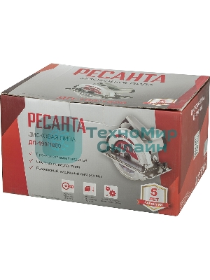 Циркулярная пила (дисковая) Ресанта ДП-190/1800 1800Вт (ручная)