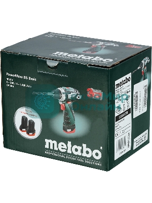 Дрель-шуруповерт аккумуляторная Metabo PowerMaxx BS 600984000, Аккумуляторный, 10,8В, 2 АКБ