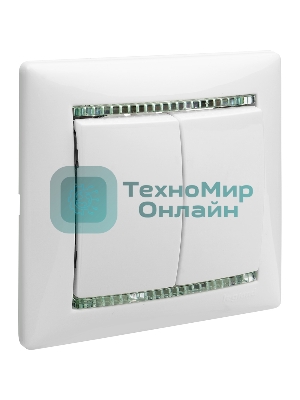 Выключатель Valena двойной выключатель/белый