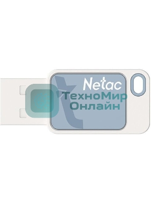 Флешка USB Netac UA31 (NT03UA31N-032G-20BL), 32Gb, USB 2.0, R/W 110/45, синий/белый