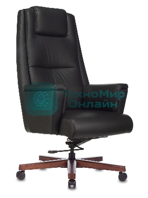 Кресло Бюрократ DUKE черный, кожа