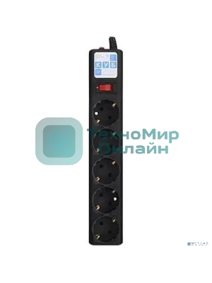 Сетевой фильтр Powercube SPG5-С3 3 м, 5 розеток, черный, коробка