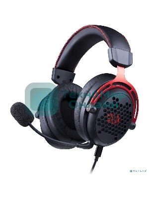 Гарнитура Redragon Diomedes чёрный/красный, проводная, USB / mini jack 3.5 мм