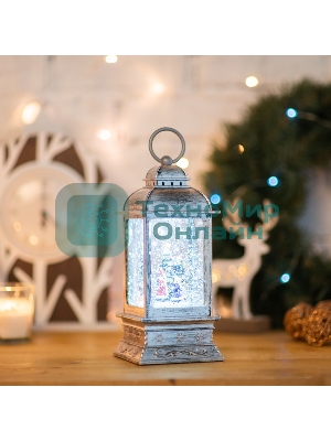 Декоративный фонарь Neon-night с эффектом снегопада и подсветкой 