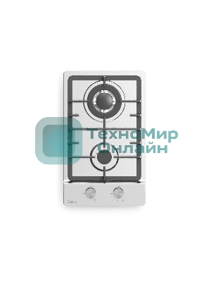 Газовая варочная панель Evelux HEG 330 X Hi-Tech, 30 см, 2 конфорки, WOK-конфорка, чугунные решетки, газ-контроль, электроподжиг, механическое управление, нержавеющая сталь