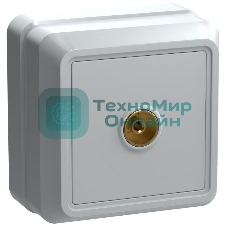 Розетка телевизионная TV 1-м ОП Октава РТВ20-ОБ IP20 белый IEK EAO10-K01-DC